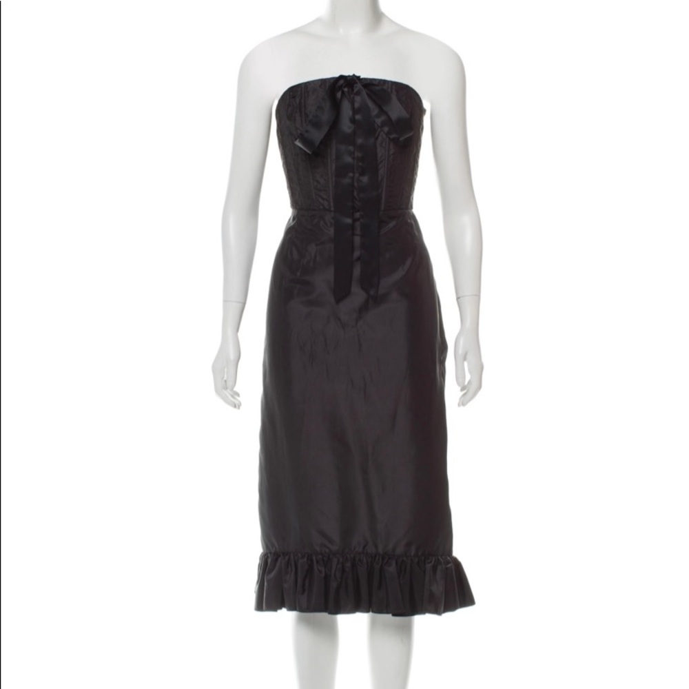 D&G midi bustier silk dress IT42